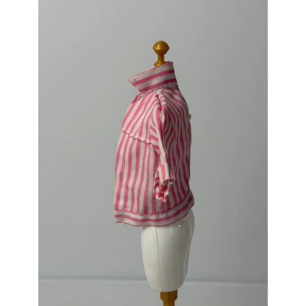 Barbie 80's Skipper Clothes~ Pink & White Open Face Top, Jacket 1988 Vintage